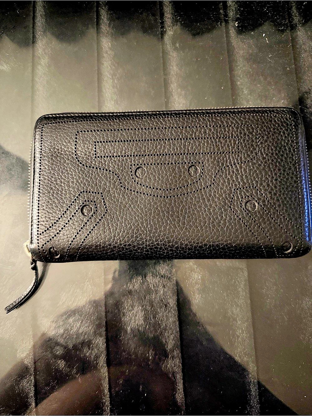 Balenciaga Classic Continental Zip Around Wallet Black Leather